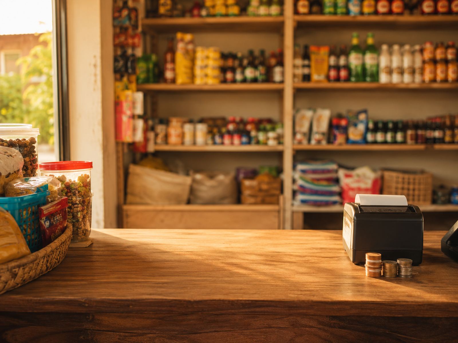 Shop counter in Accra
